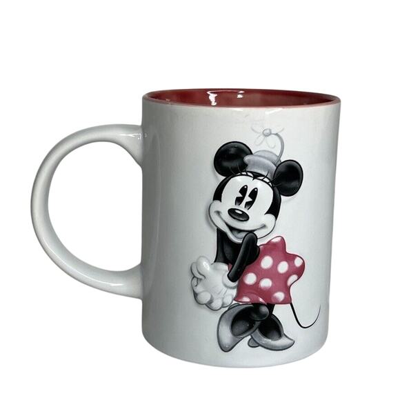 Disney Minnie Mouse Ceramic Mug Red Polka Dot Dress Jerry Leigh Collectible - Picture 1 of 7